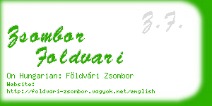 zsombor foldvari business card