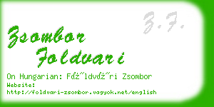 zsombor foldvari business card